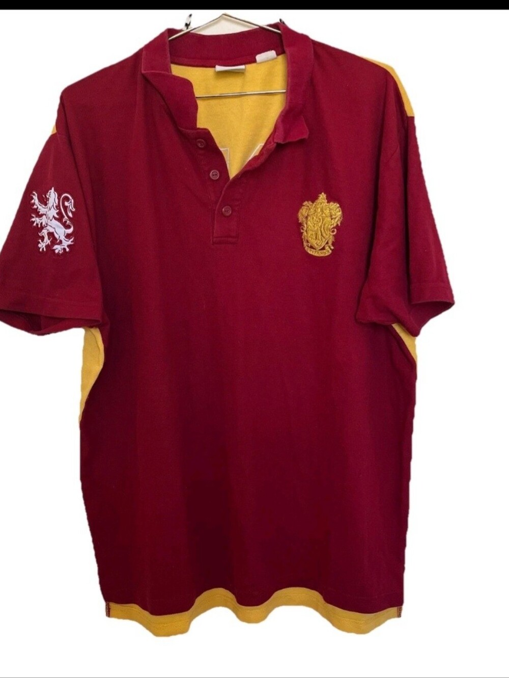 Harry Potter Red/Gold Quidditch Gryffindor Polo Top  - Universal Orlando